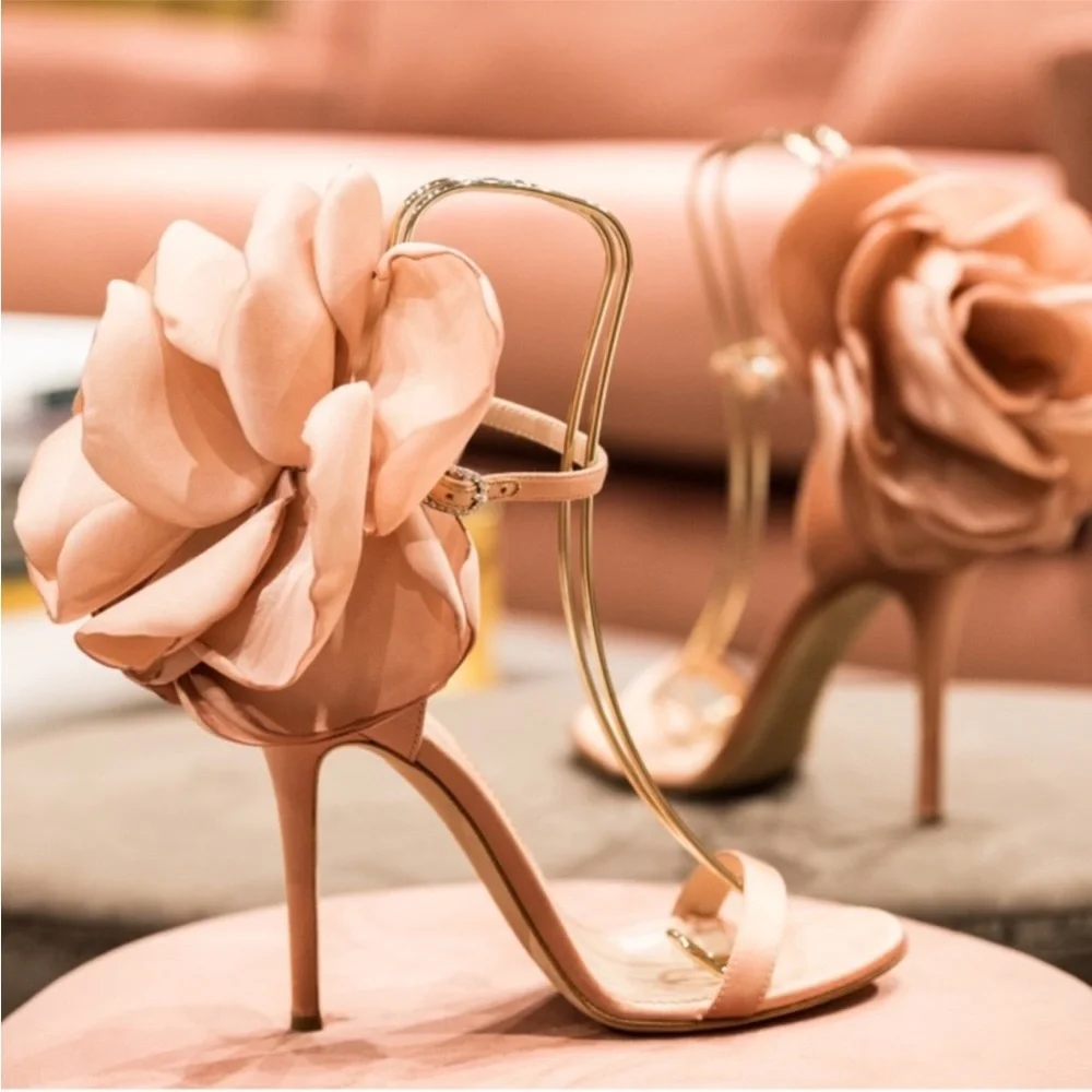 Like New GIUSEPPE ZANOTTI Peony 115mm Sandals In Schwarz $1,395 38